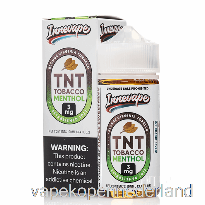 Vape Nederland Tnt Tabak Menthol - Innevape E-liquids - 100ml 0mg